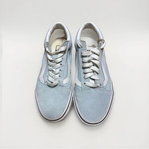 Vans baby blue Old Skool suede sneakers